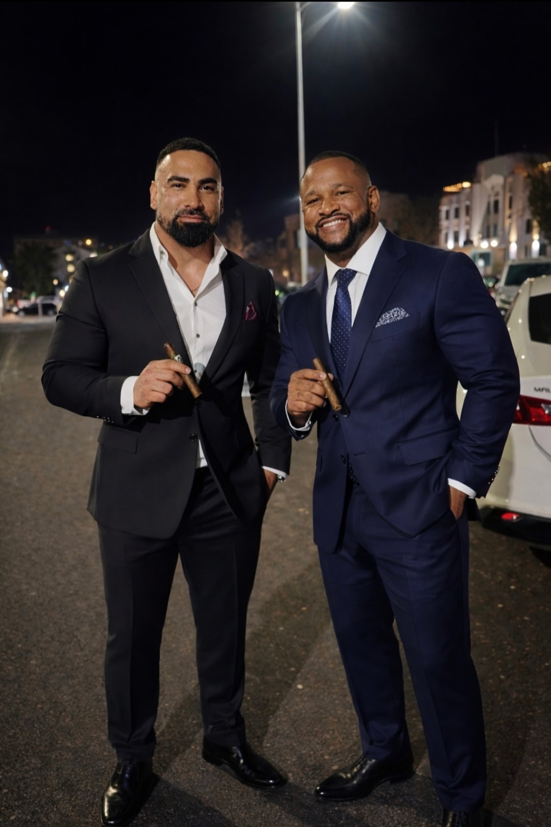 Noe FDZ with Lorenzo Neal at a partner event
